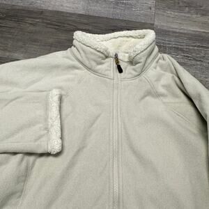 Nike‎ ACG Light Mint Green Women L Full Zip Mock Neck Sherpa Fleece Lined Jacket